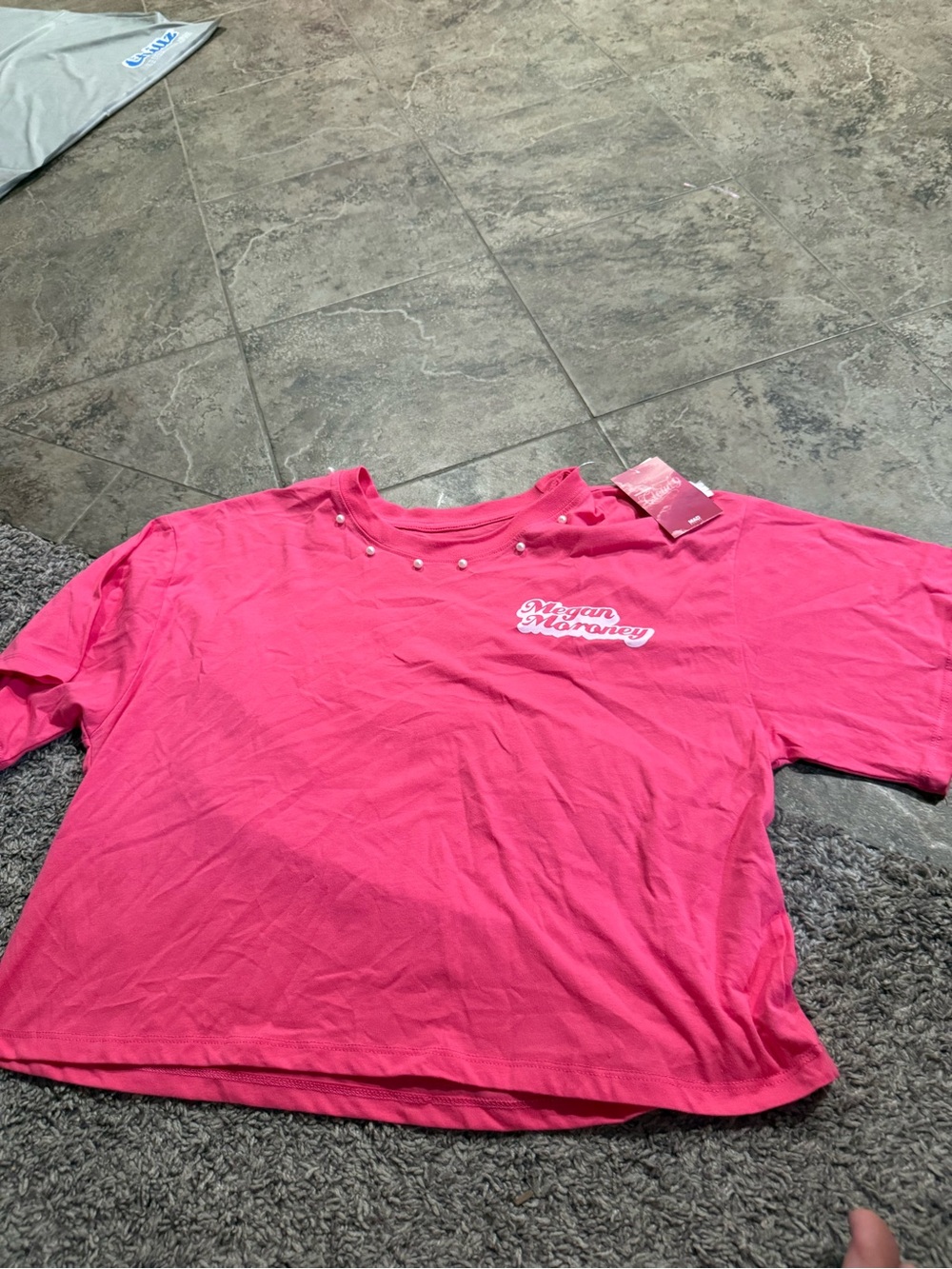 🎂 Megan Moroney Pink Pearl-Accent Graphic Tee